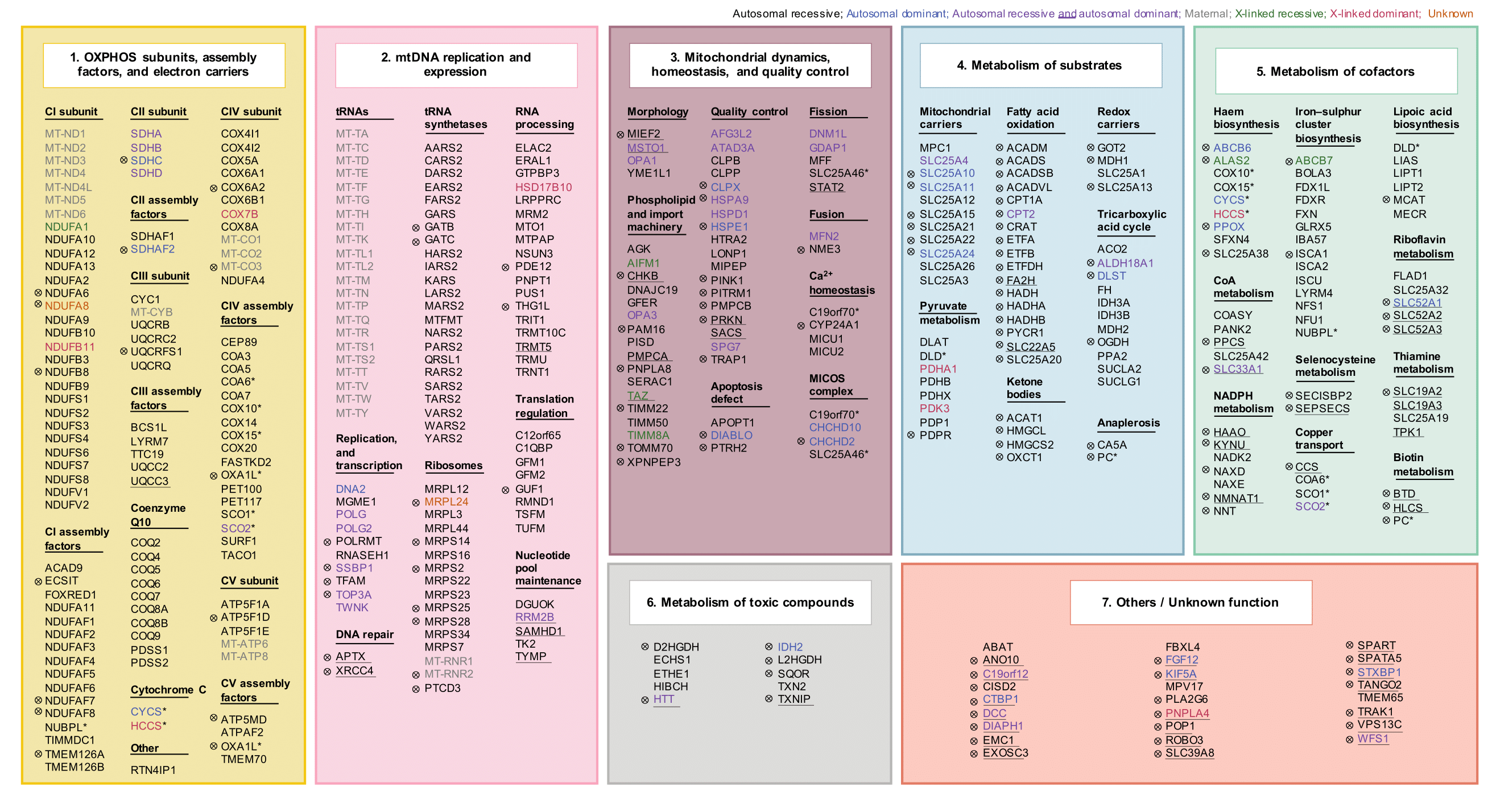 Disease gene table